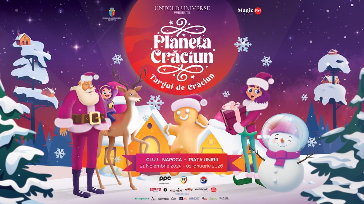 Untold Universe deschide târgul de sărbători 'Planeta Crăciunului' în Cluj-Napoca